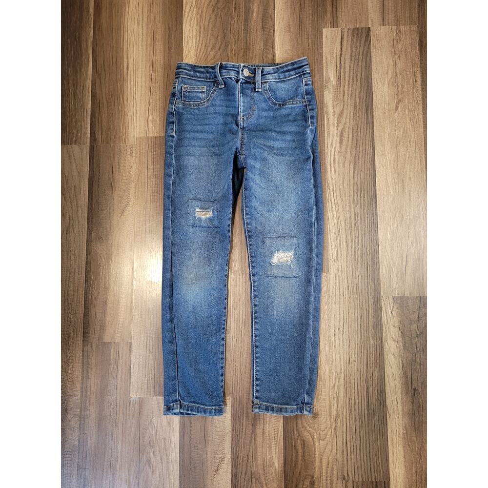 Jumping Beans Straight Leg Sequin Patches Jeans Girls Size 6X